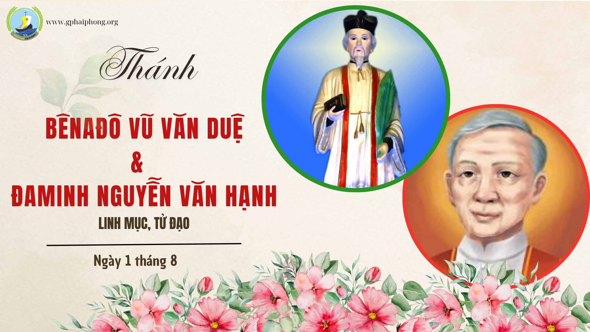 Thánh Đaminh Nguyễn Văn Hạnh, Bênađô Vũ Văn Duệ, tử đạo ngày 01 tháng 8 năm 1838